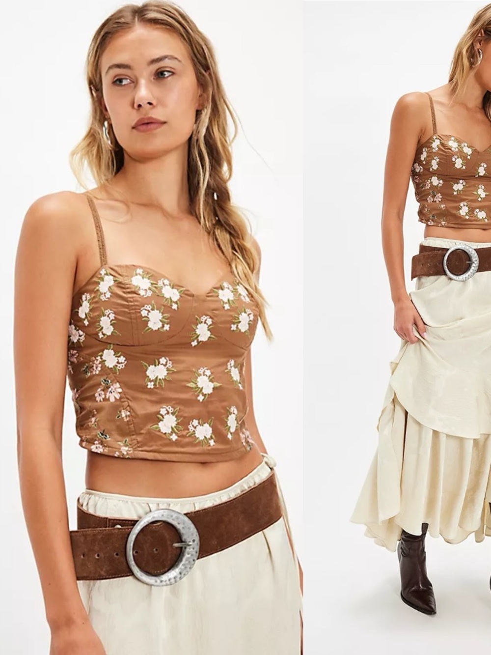 Free People Wildflower Embroidered Bustier ❤️ NWOT - Picture 2 of 6